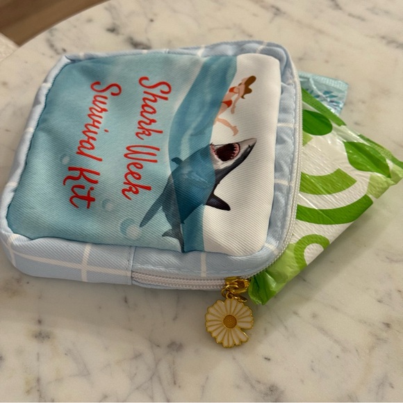 Shark Week Survival Kit Cosmetic Bag - Blue - Picture 7 of 10
